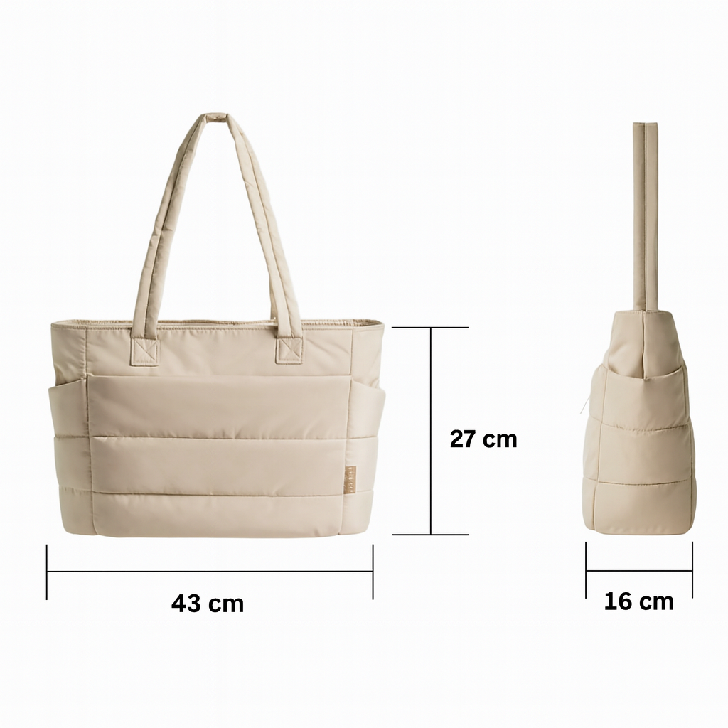 Norielle prošívaná kabelka shopper černá na 15"
