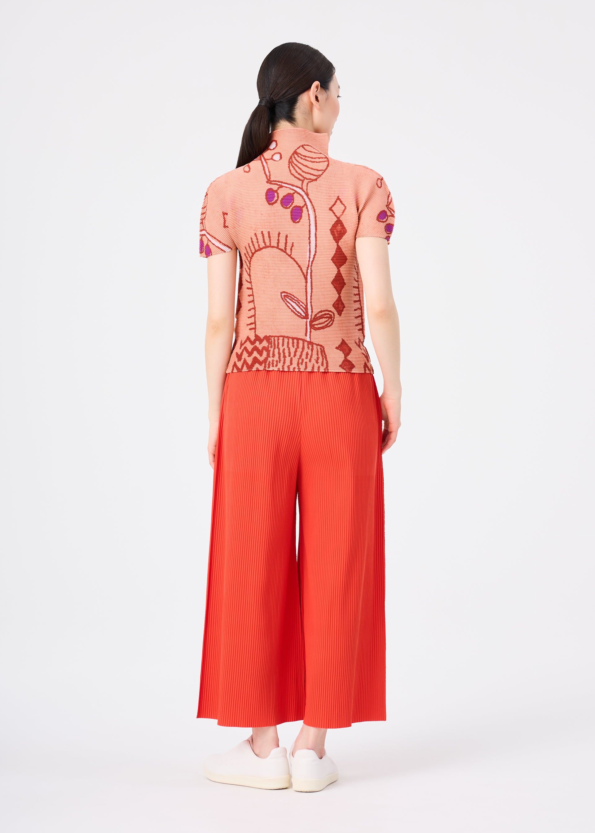 Issey Miyake Fine Knit Pleats kalhoty charcoal široké