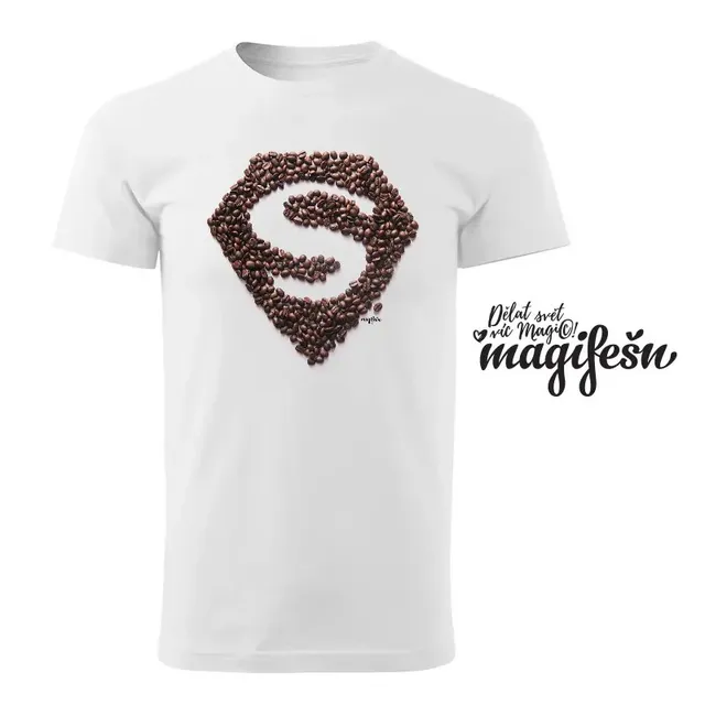 Magifešn XY Coffeelover Superman tričko unisex biobavlna