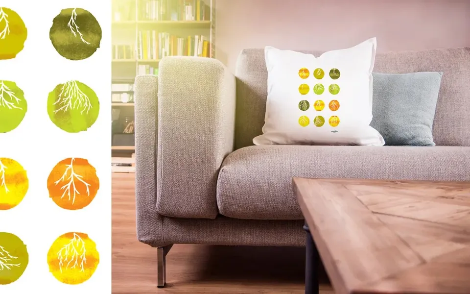 Magifešn FAIR TRADE Polštář Kořínky povlak 50x50 Jarní