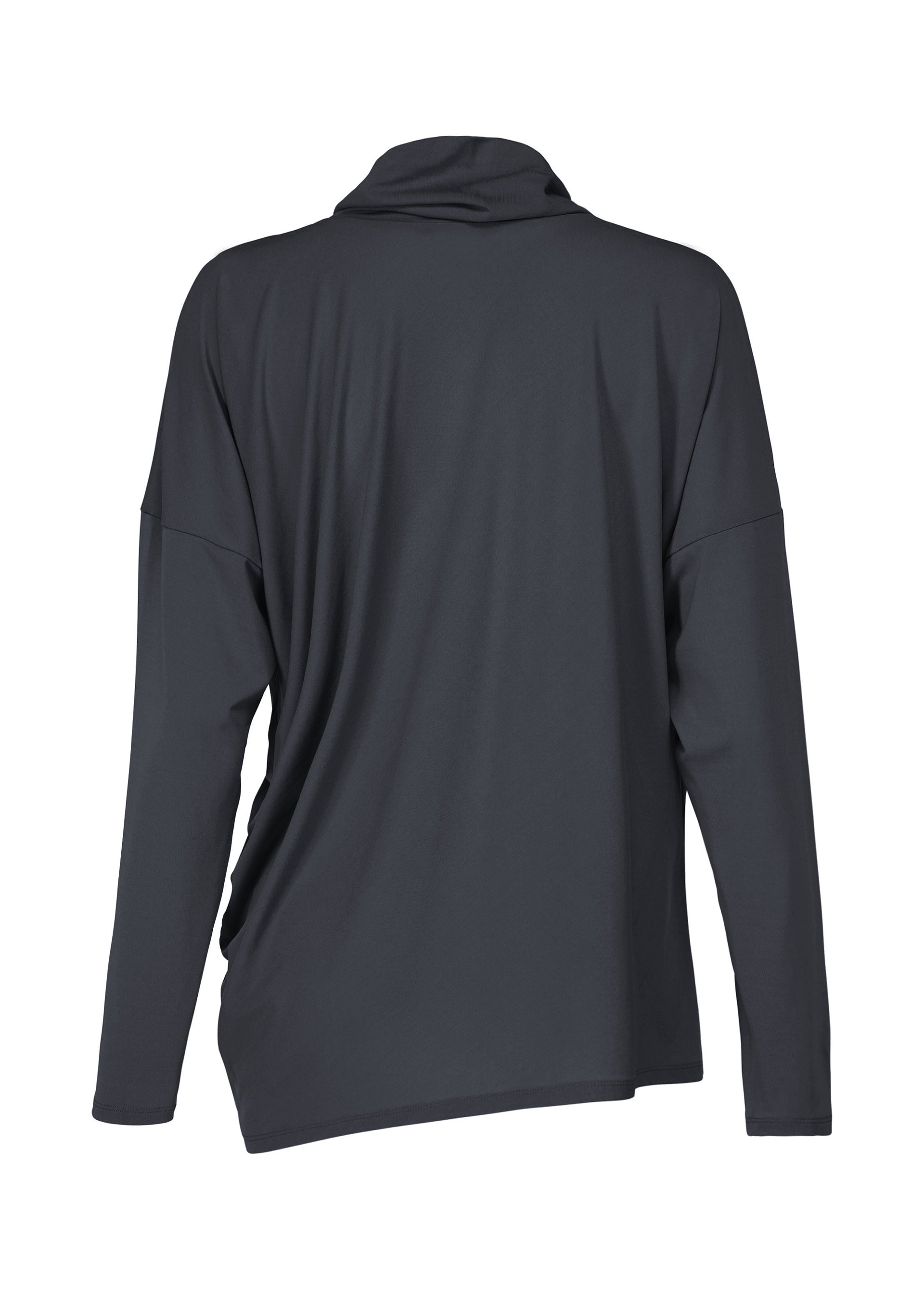 Issey Miyake DRAPE JERSEY-68 top s rolákem černý