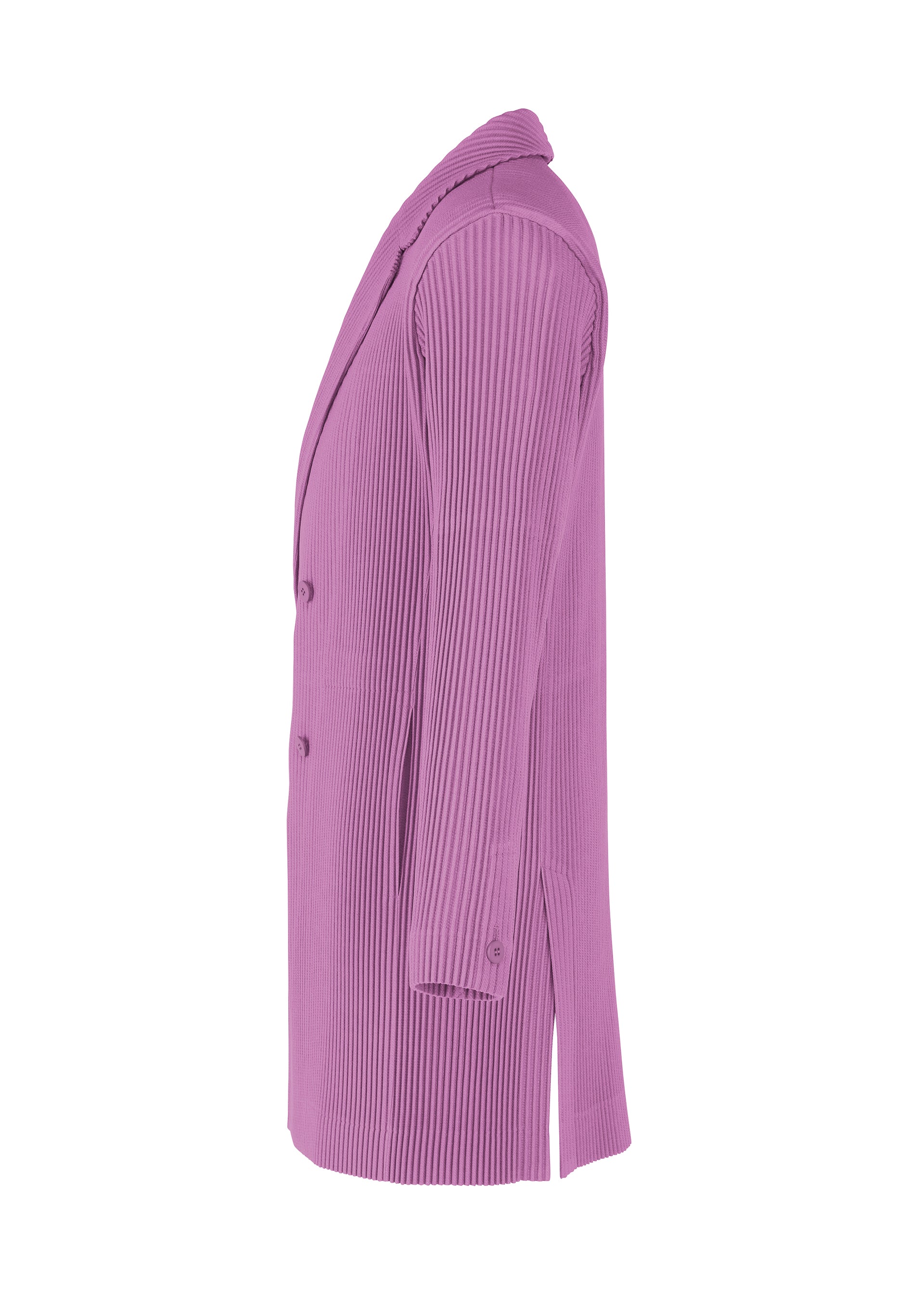 Issey Miyake Kersey Pleats sako hnědé dlouhé