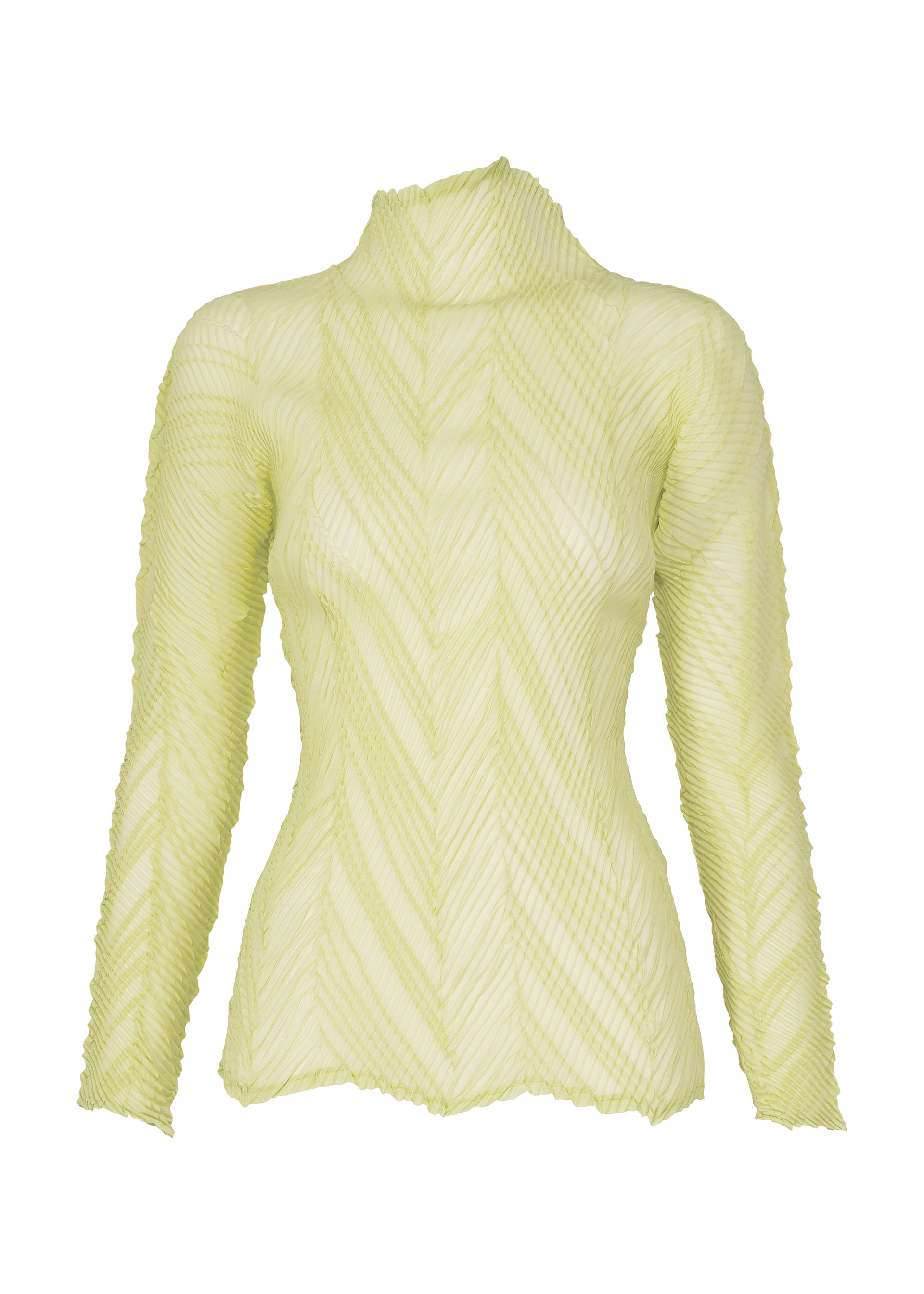 Issey Miyake Zigzag Pleats top s dlouhým rukávem Black
