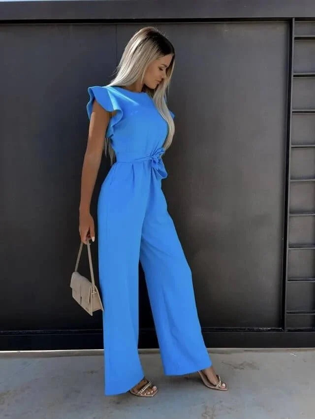Norielle elegantní overal bez rukávů béžová