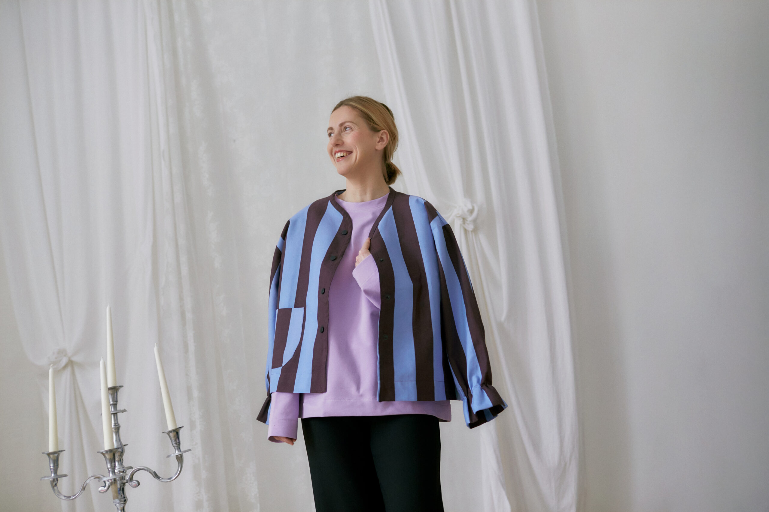 Aurelia & Zwei Frauen Capri Blue Stripes bunda pruhovaná