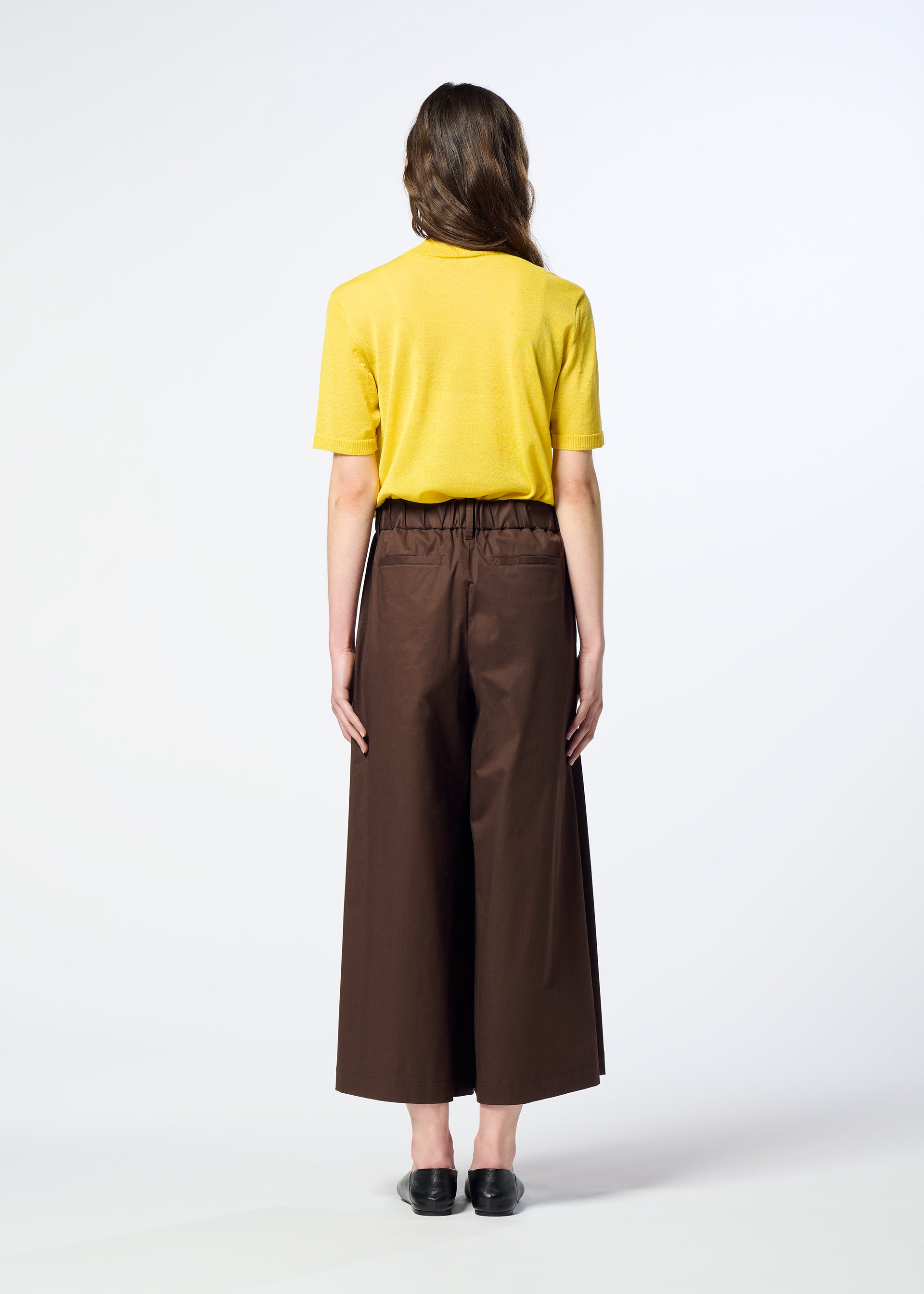 HaaT Issey Miyake Cotton Stretch kalhoty Black bavlna elastan