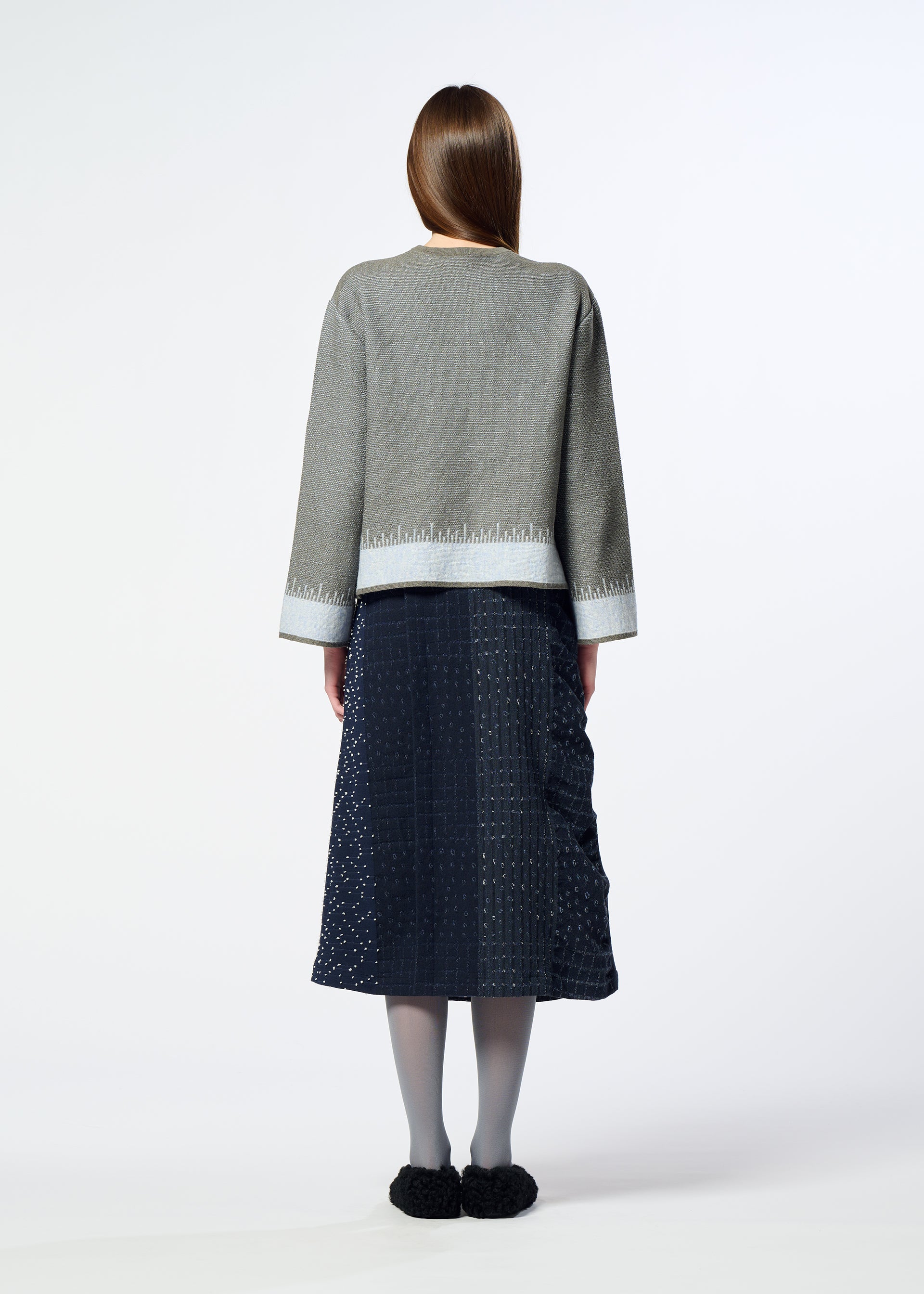 Issey Miyake Jagged Hem svetr dámský šedý mohér