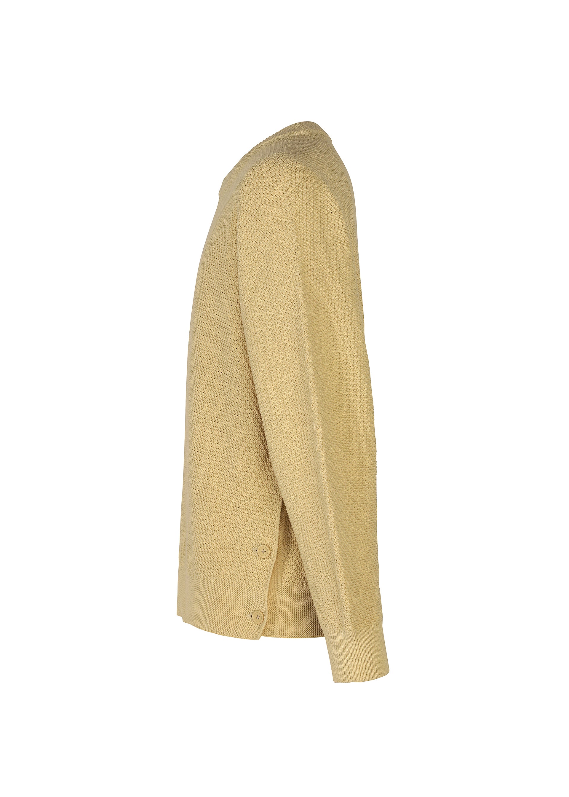Issey Miyake Rustic Knit svetr černý kulatý výstřih