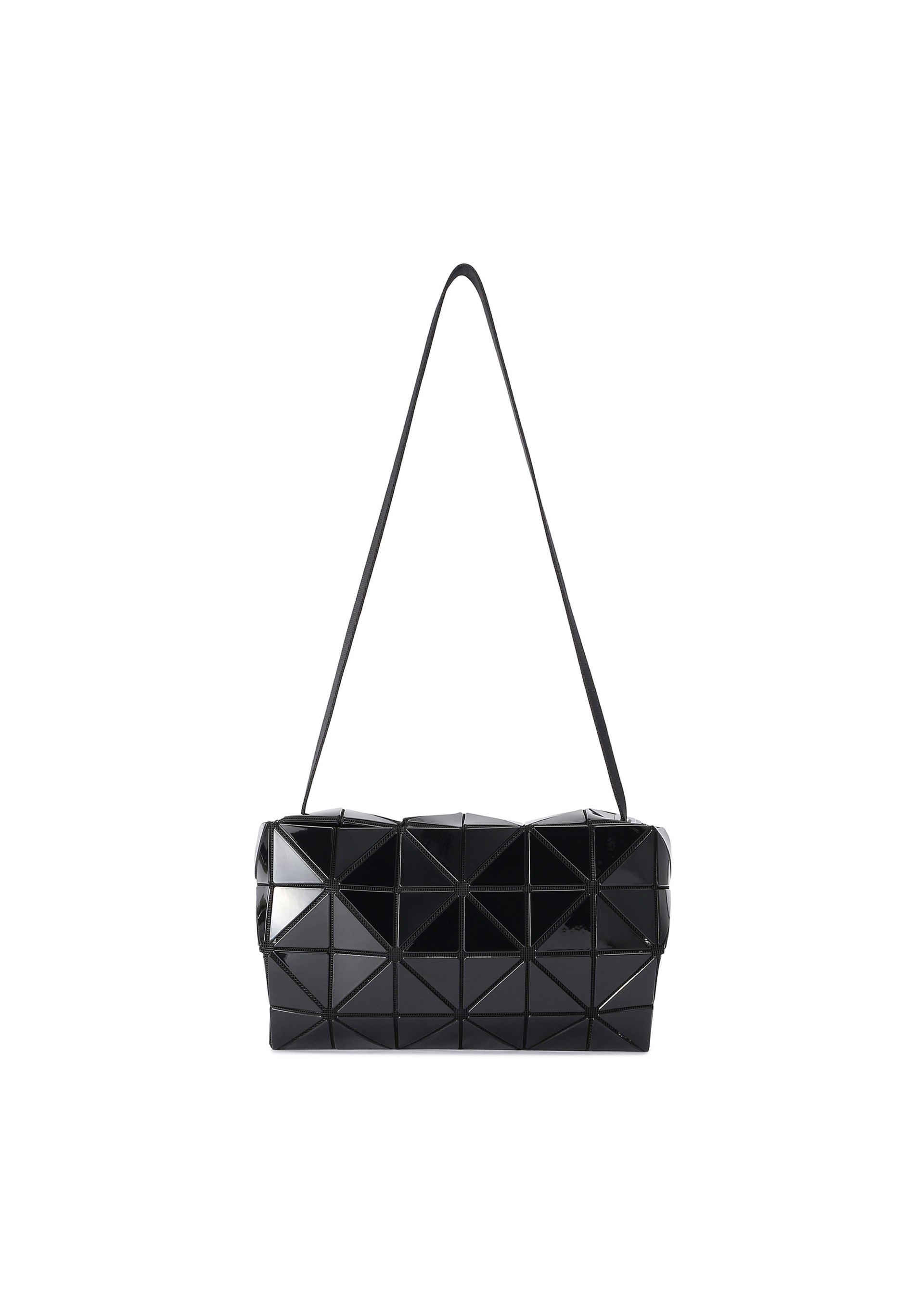 Issey Miyake Carton lakovaná kabelka černá