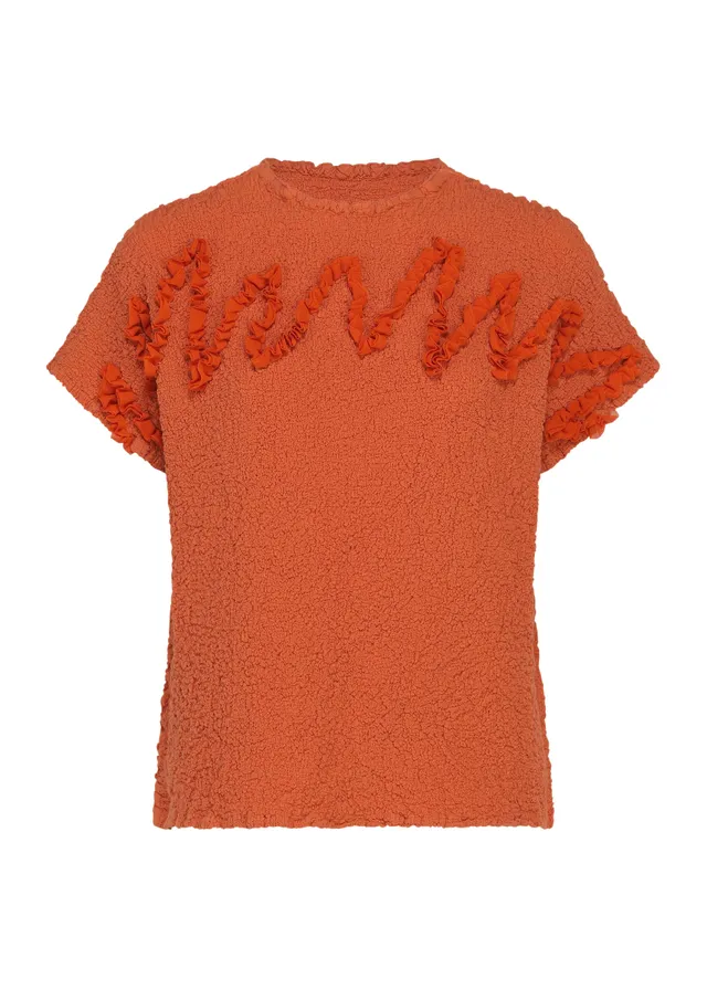 Issey Miyake Leaf Tulle Cauliflower MI64500 top Vermilion bavlna