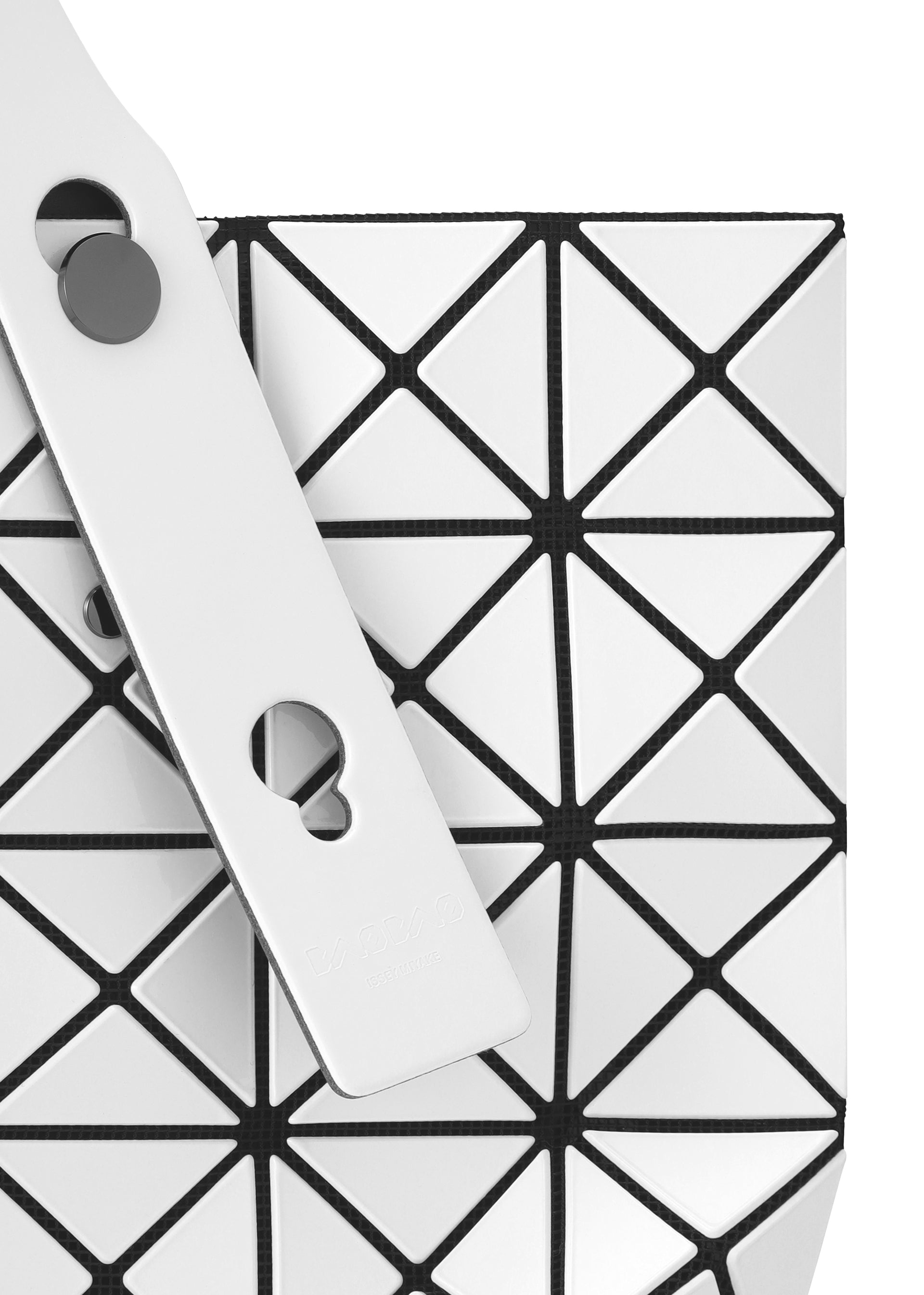 Issey Miyake Prism tote kabelka bílá lesklá