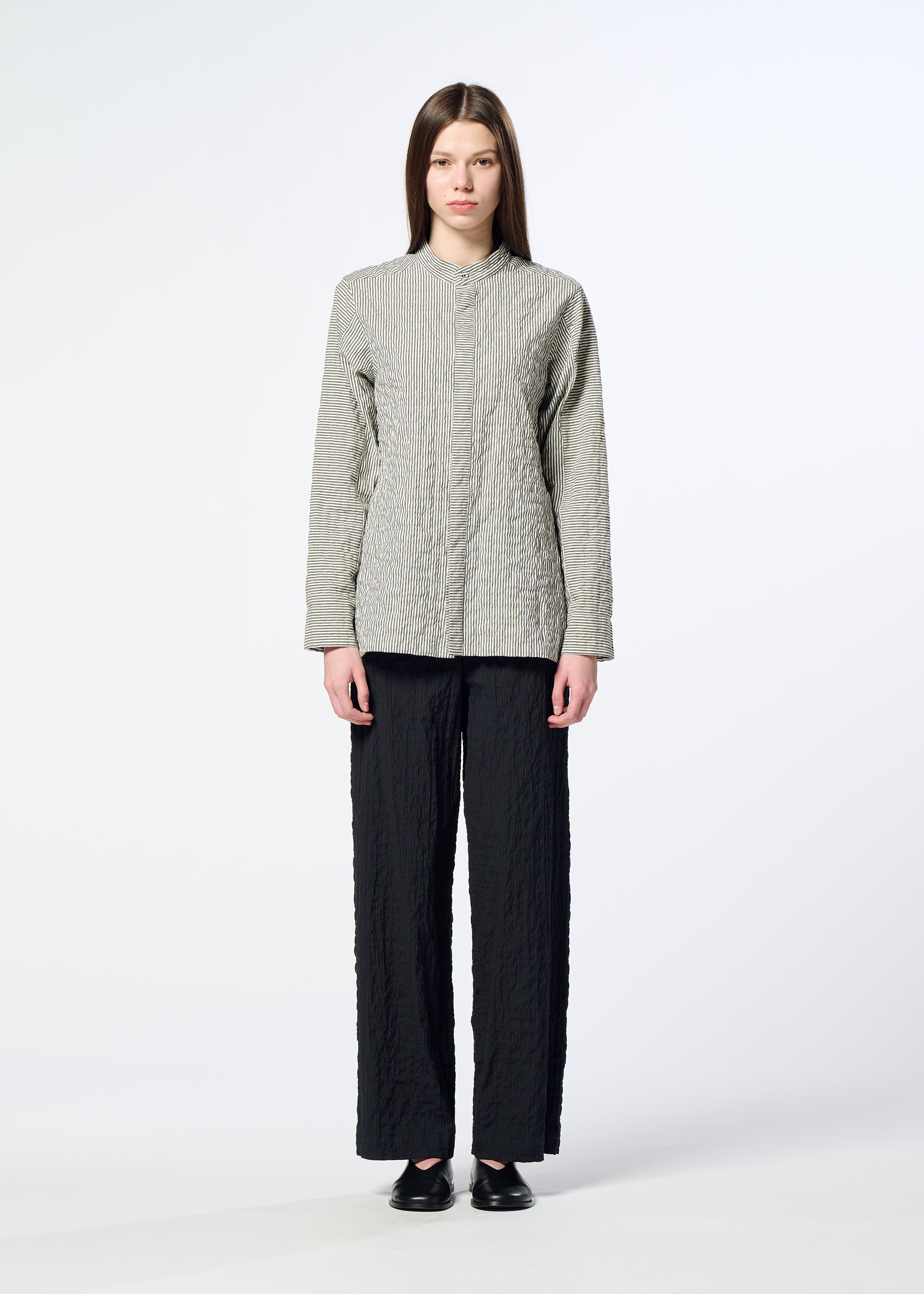 Issey Miyake Ripple Stripe kalhoty bílé vel. 2