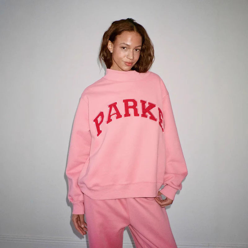 Norielle Varsity oversize mikina námořní S s potiskem