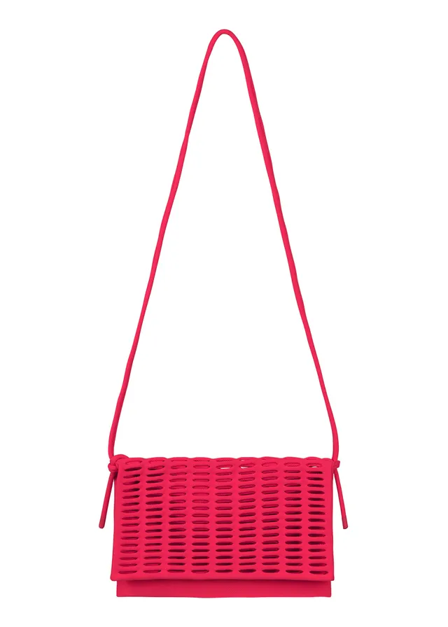 Issey Miyake Mokko Flap Pouch taška růžová pletená
