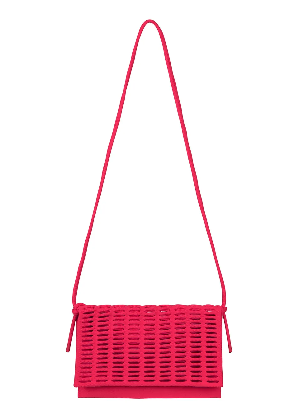 Issey Miyake Mokko Flap Pouch taška růžová pletená