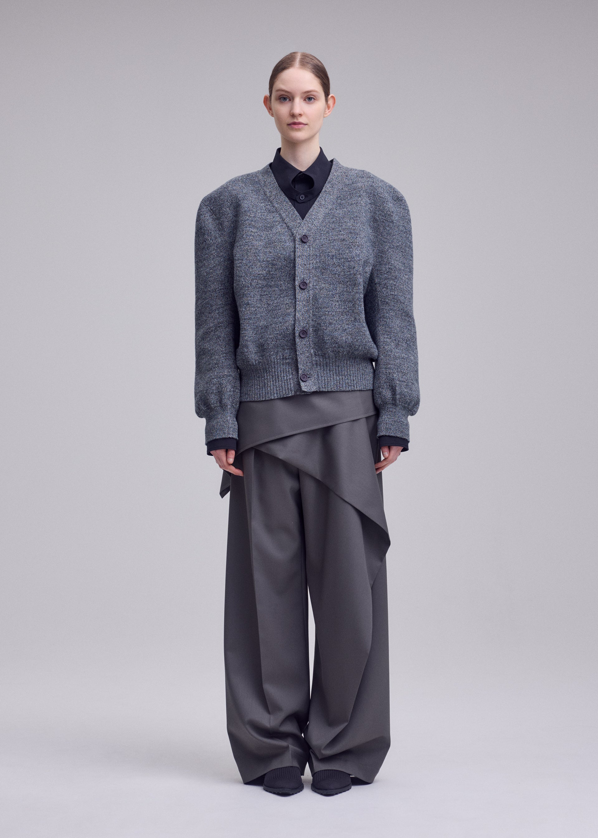 Issey Miyake Handsome Knit kardigan bílý vlněný vel. 2