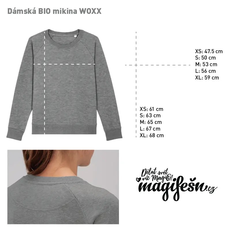 Magifešn WOXX Aurora mikina bio kočka