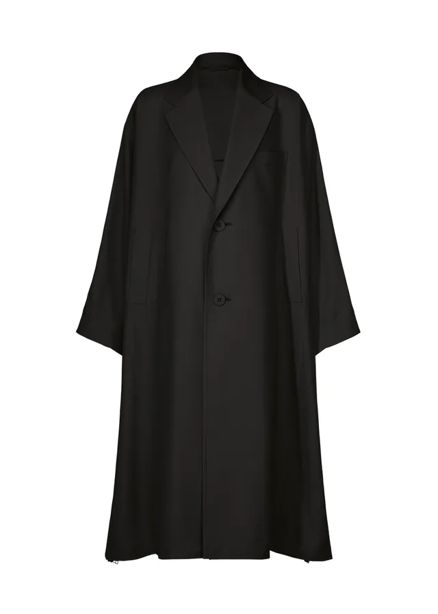 Issey Miyake Breeze Drape kabát černý splývavý