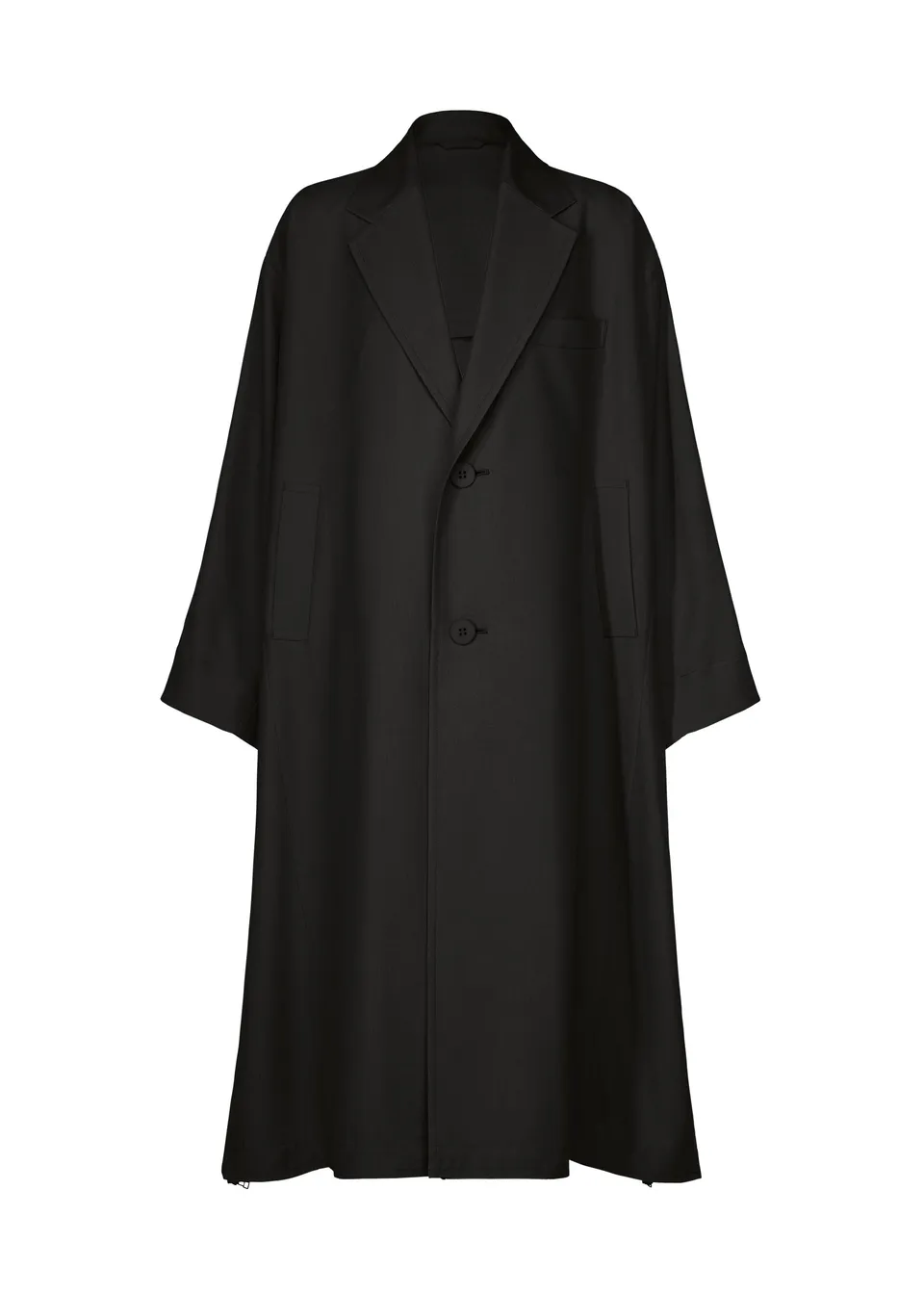Issey Miyake Breeze Drape kabát černý splývavý