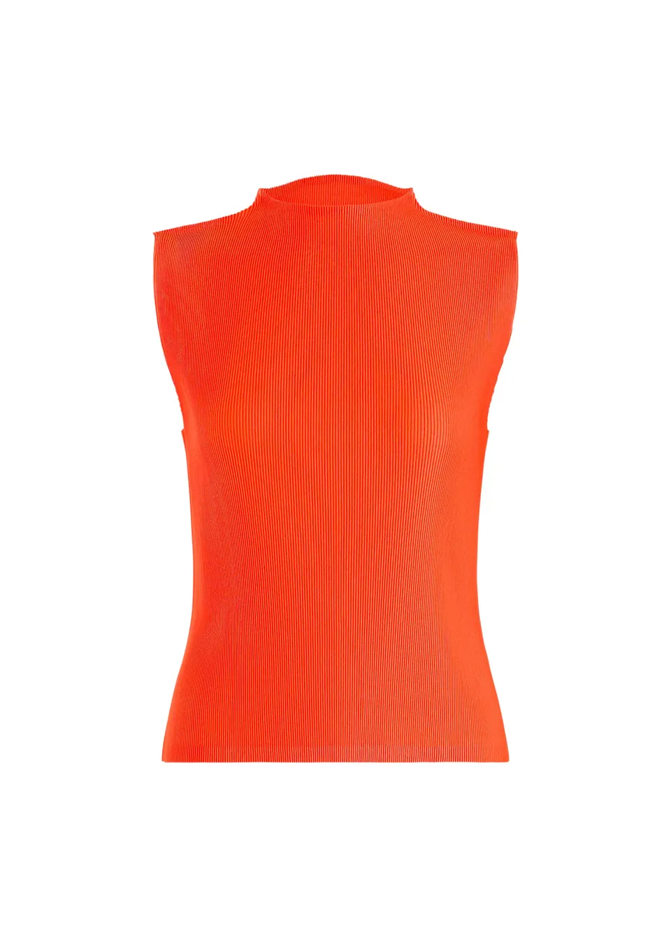 Issey Miyake Mist September plisovaný top bez rukávů oranžový
