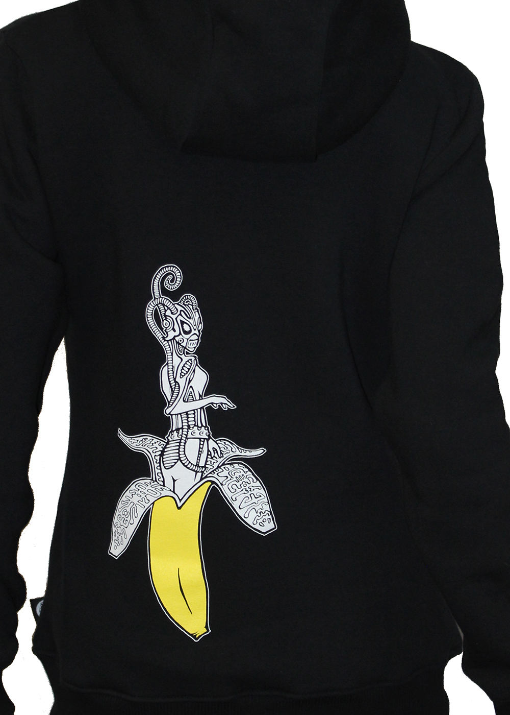 Alien DNA Banana Surprise dámská mikina na zip černá
