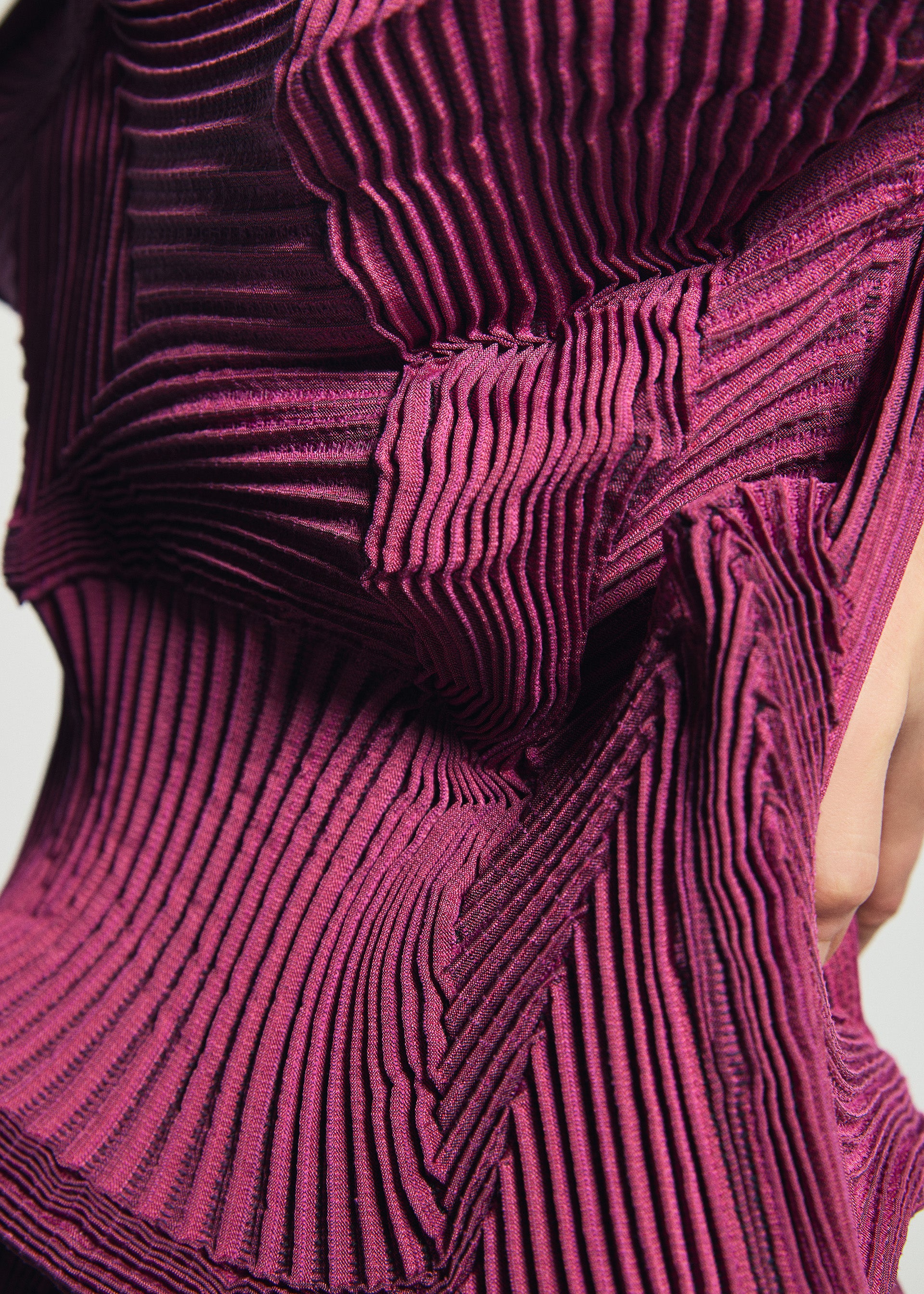 Issey Miyake Type-O 003-1 top růžový steam stretch