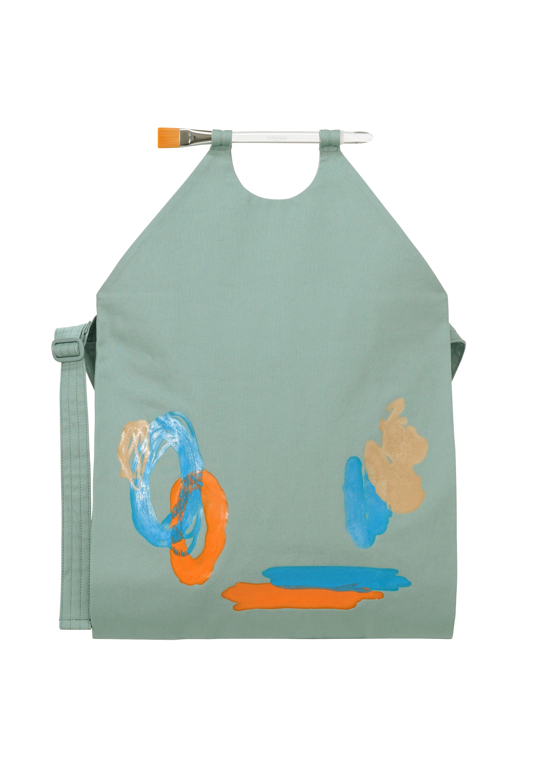 Homme Plissé Doodle Canvas Satchel kabelka bílá 2v1