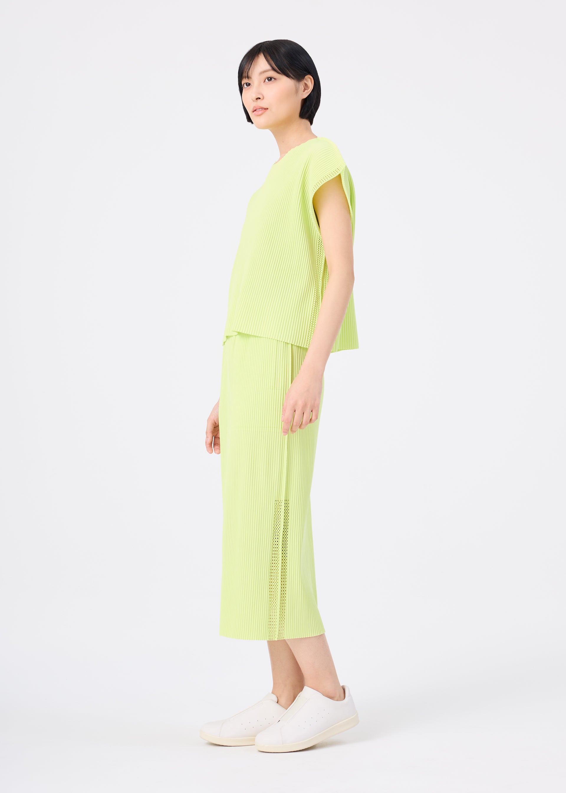 Issey Miyake Mesh Pleats sukně černá