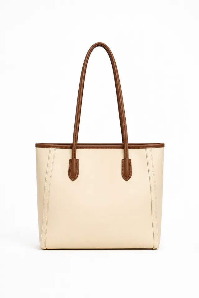 Norielle kabelka shopper béžová kožená velká