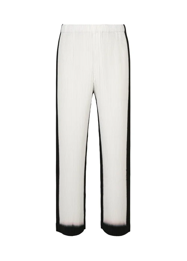 Homme Plissé Issey Miyake Framework kalhoty bílé 2