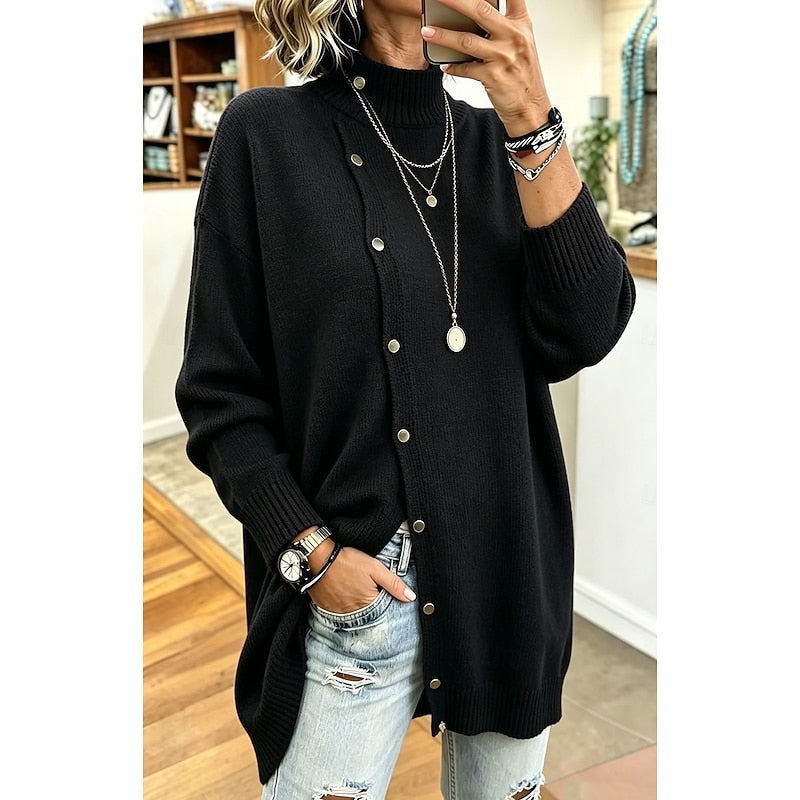 Norielle dlouhý cardigan s rolákem bílý
