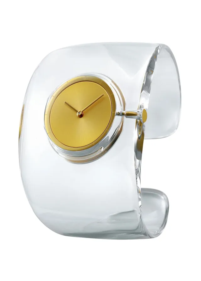 Issey Miyake O-Bold náramkové hodinky clear gold