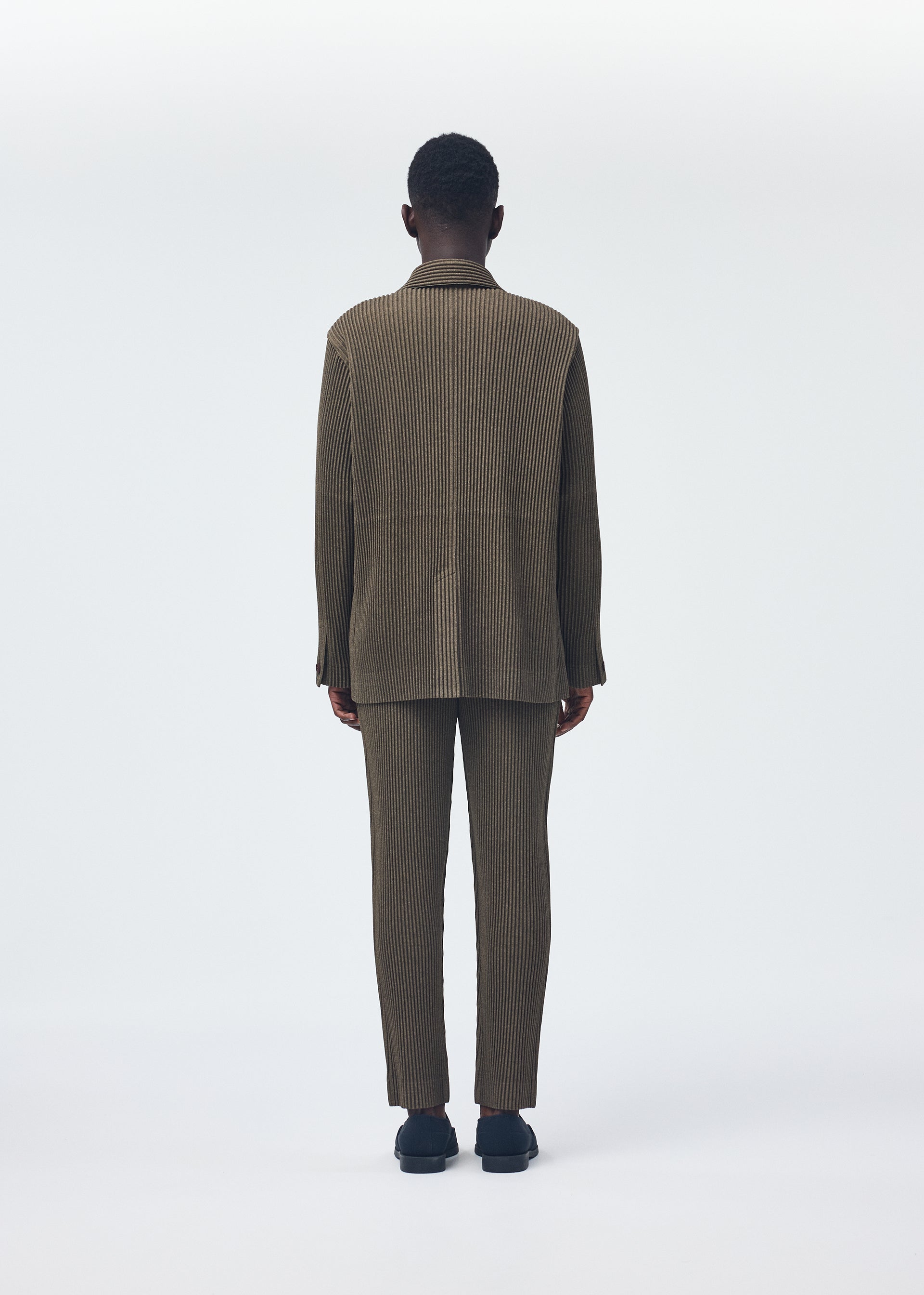 Issey Miyake Wool Like Light sako šedá vlněný vzhled