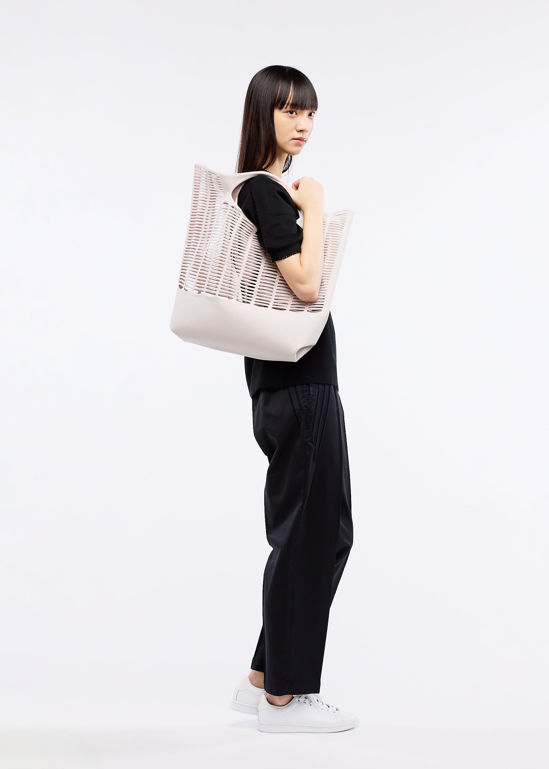 Issey Miyake MOKKO S.C. tote taška bright orange pletená