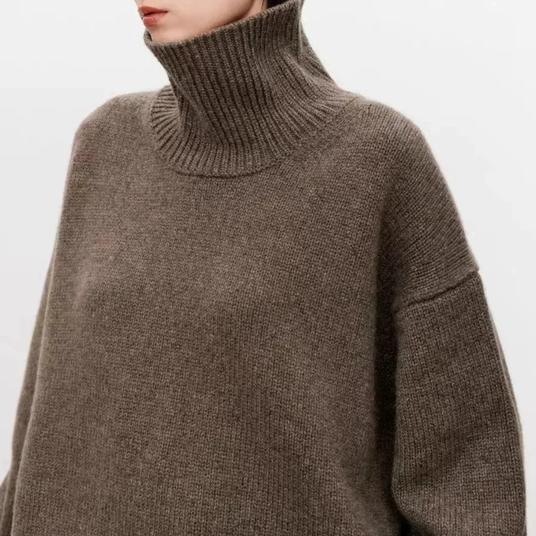Norielle oversize svetr s rolákem světle šedá