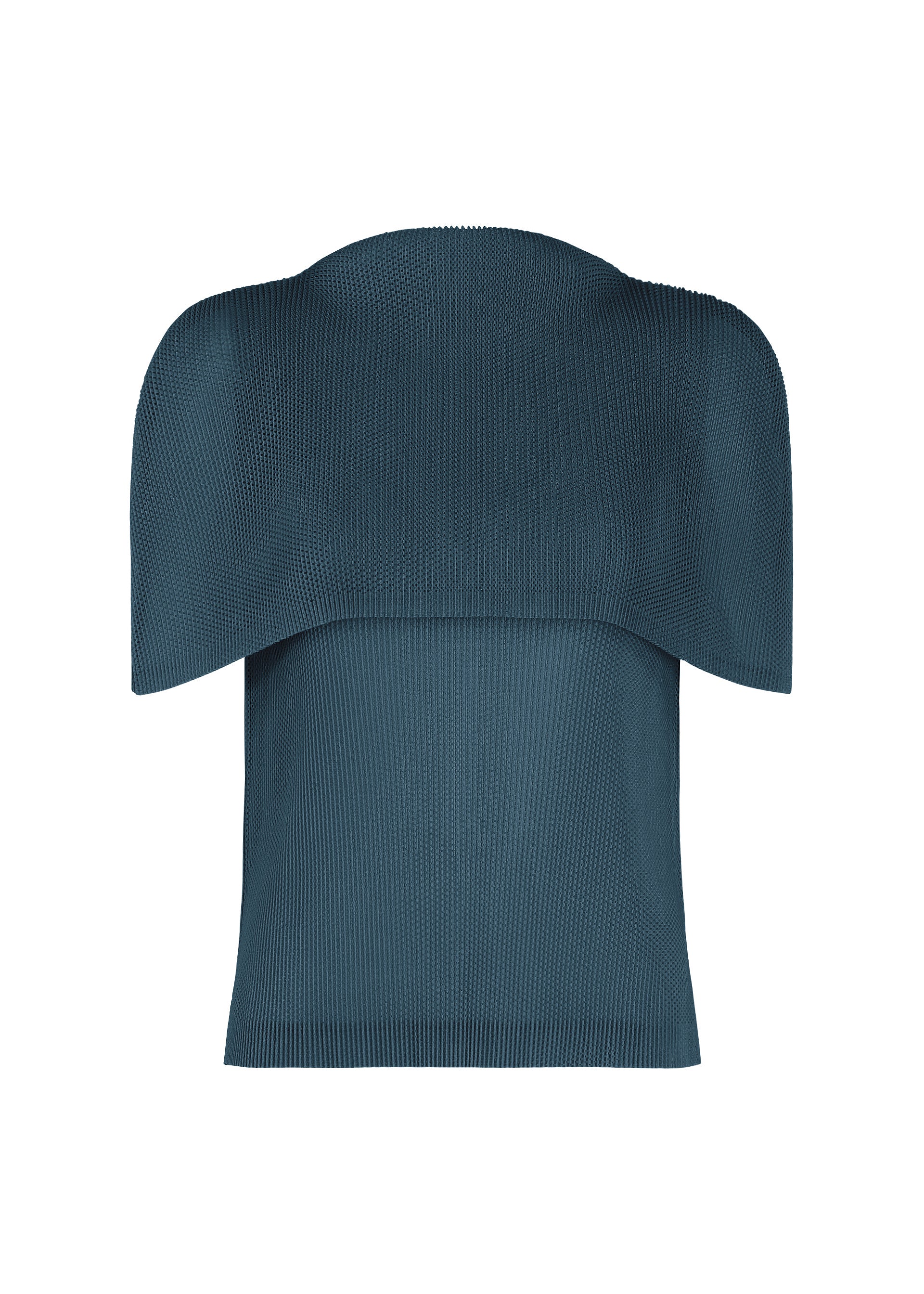 Issey Miyake Tatami August top s lodičkovým výstřihem modrý