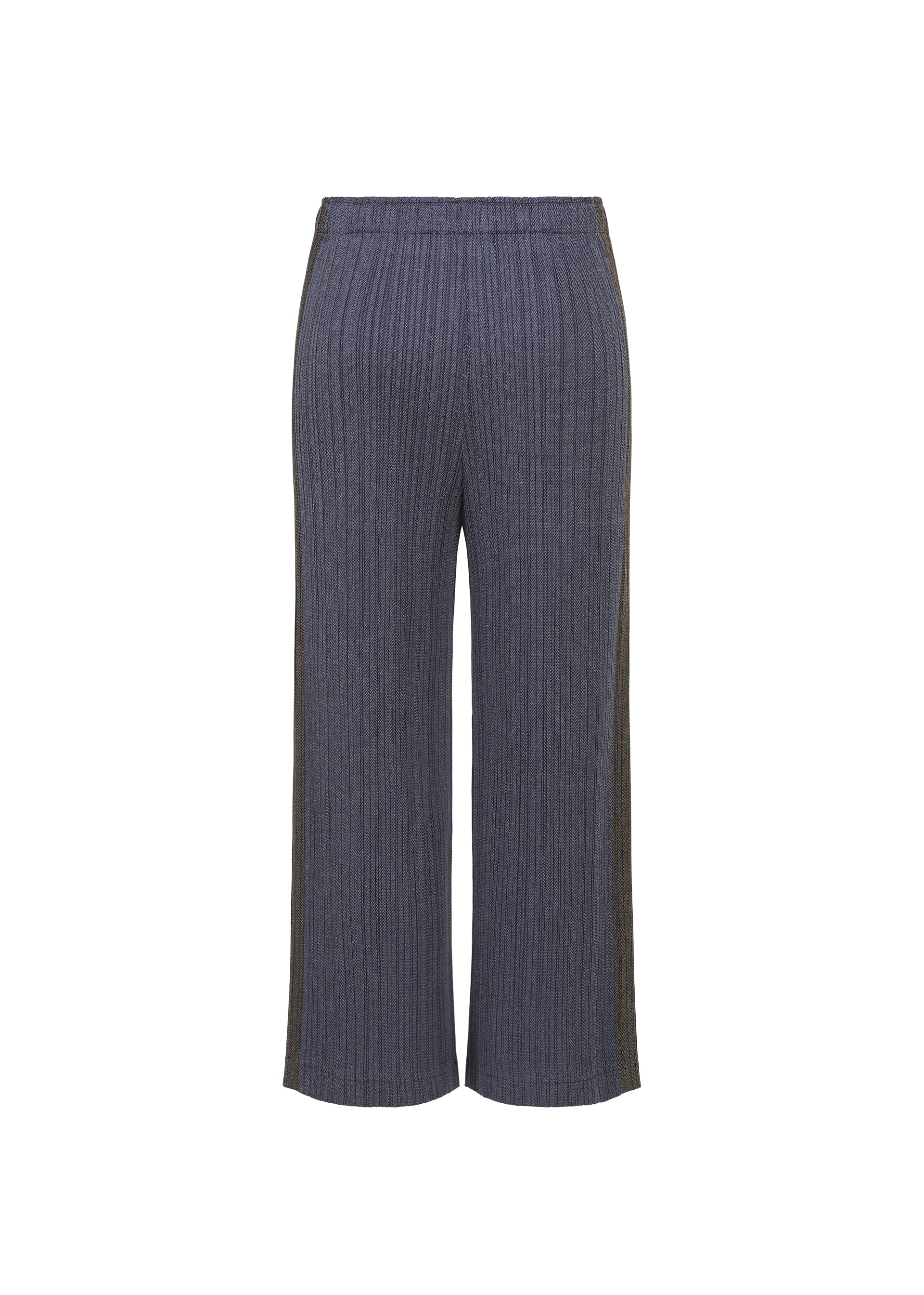 Pleats Please Issey Miyake Cotton Denim kalhoty navy lesklé