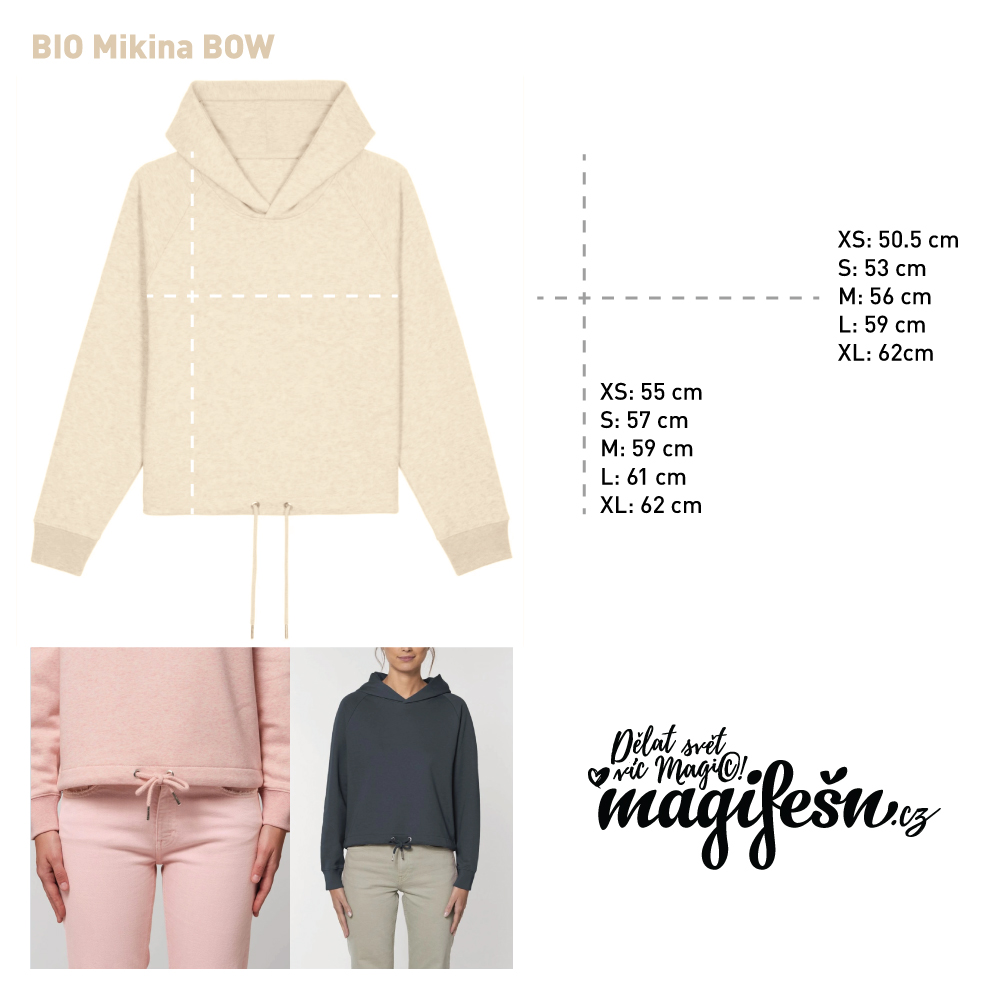 Magifešn BOW mikina Magický les biobavlněná