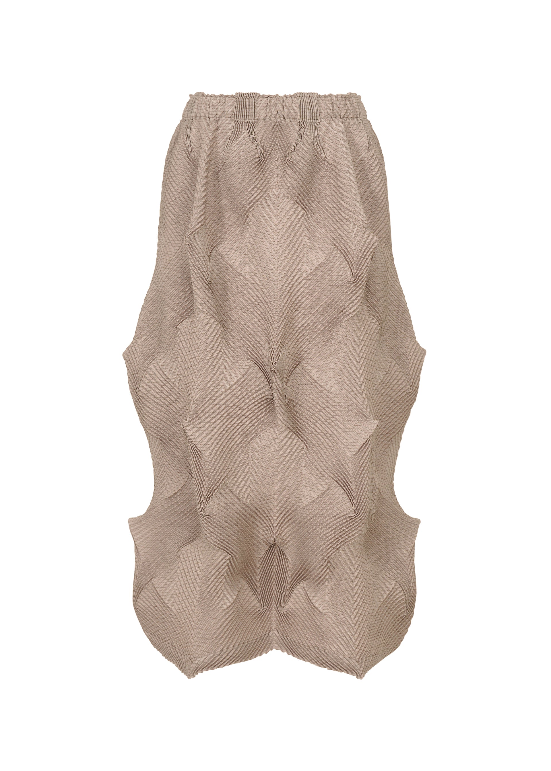 Issey Miyake Type-O 010-1 sukně béžová kohoutí stopa