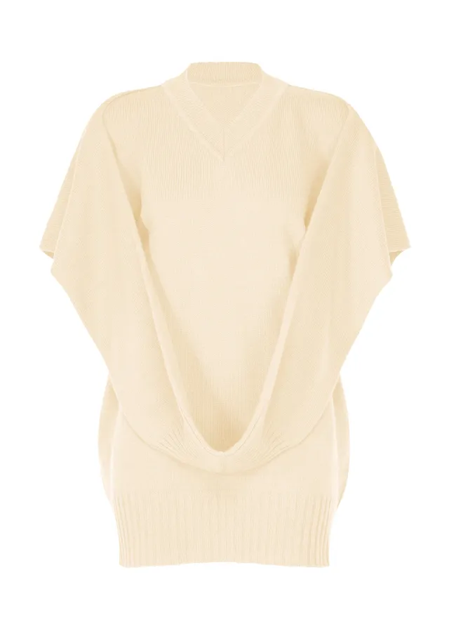 Issey Miyake O Knit vesta černá vlněná