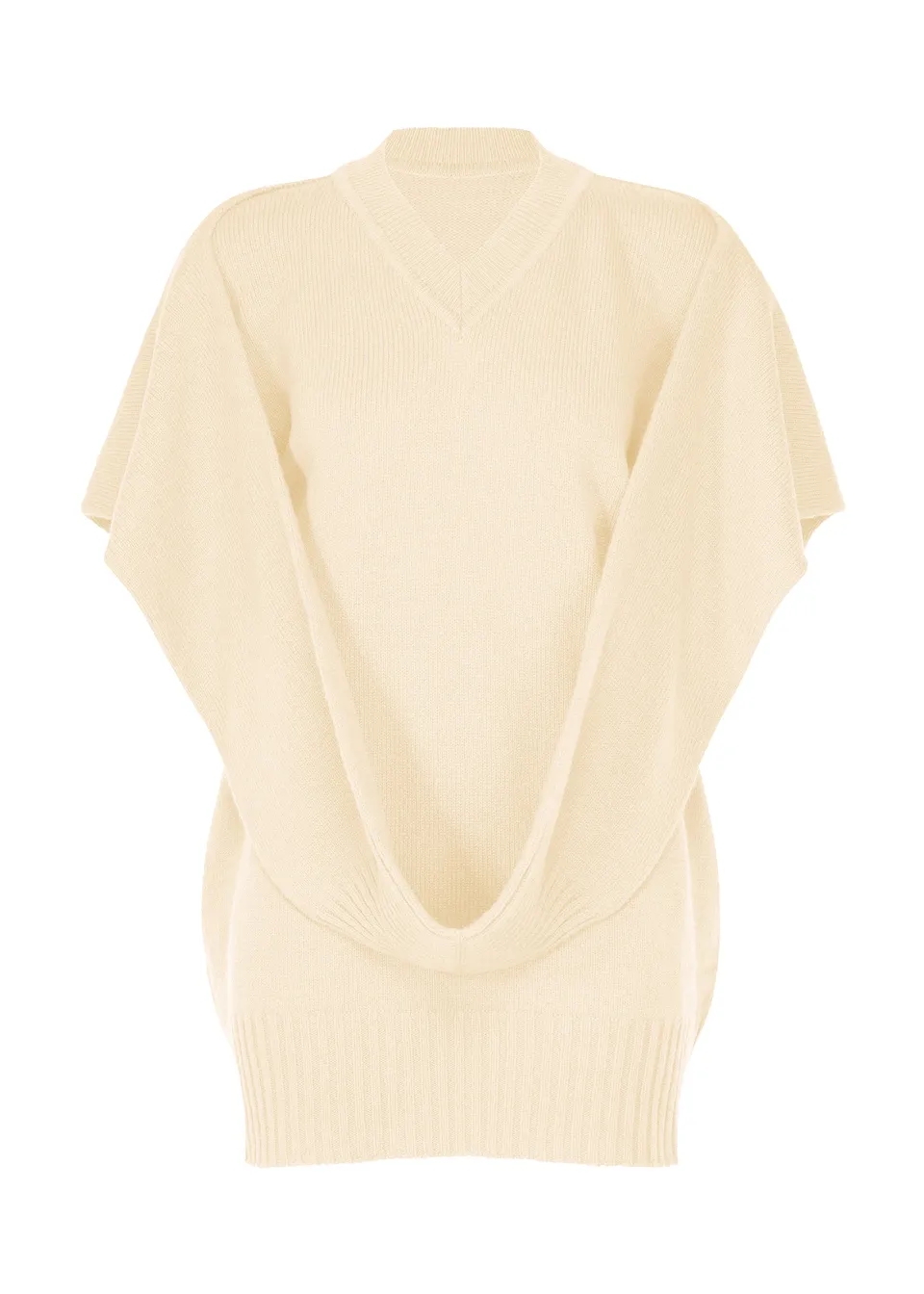 Issey Miyake O Knit vesta černá vlněná