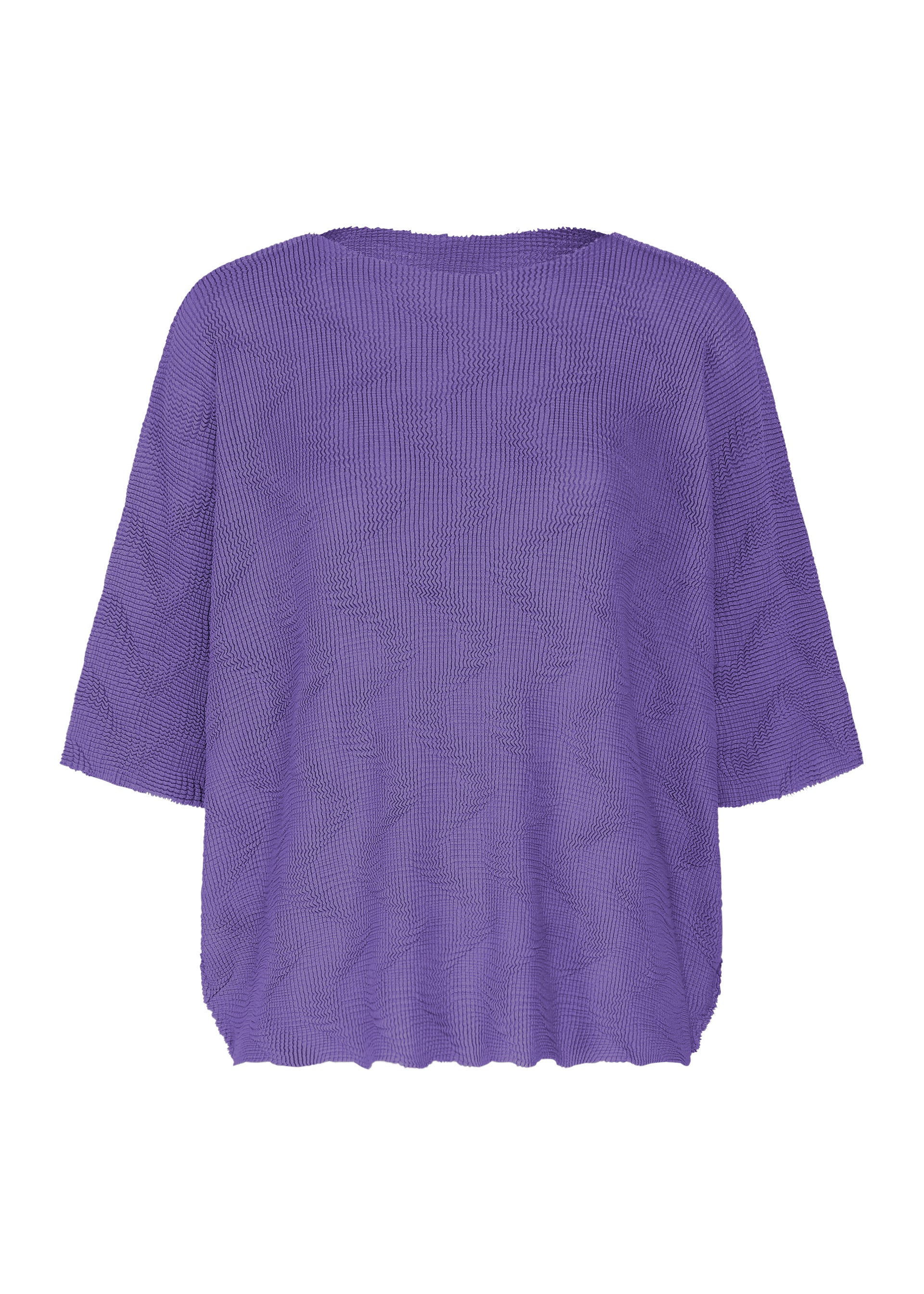 Issey Miyake Stretch Pleats Wave Knit top bílý vlnkovaný
