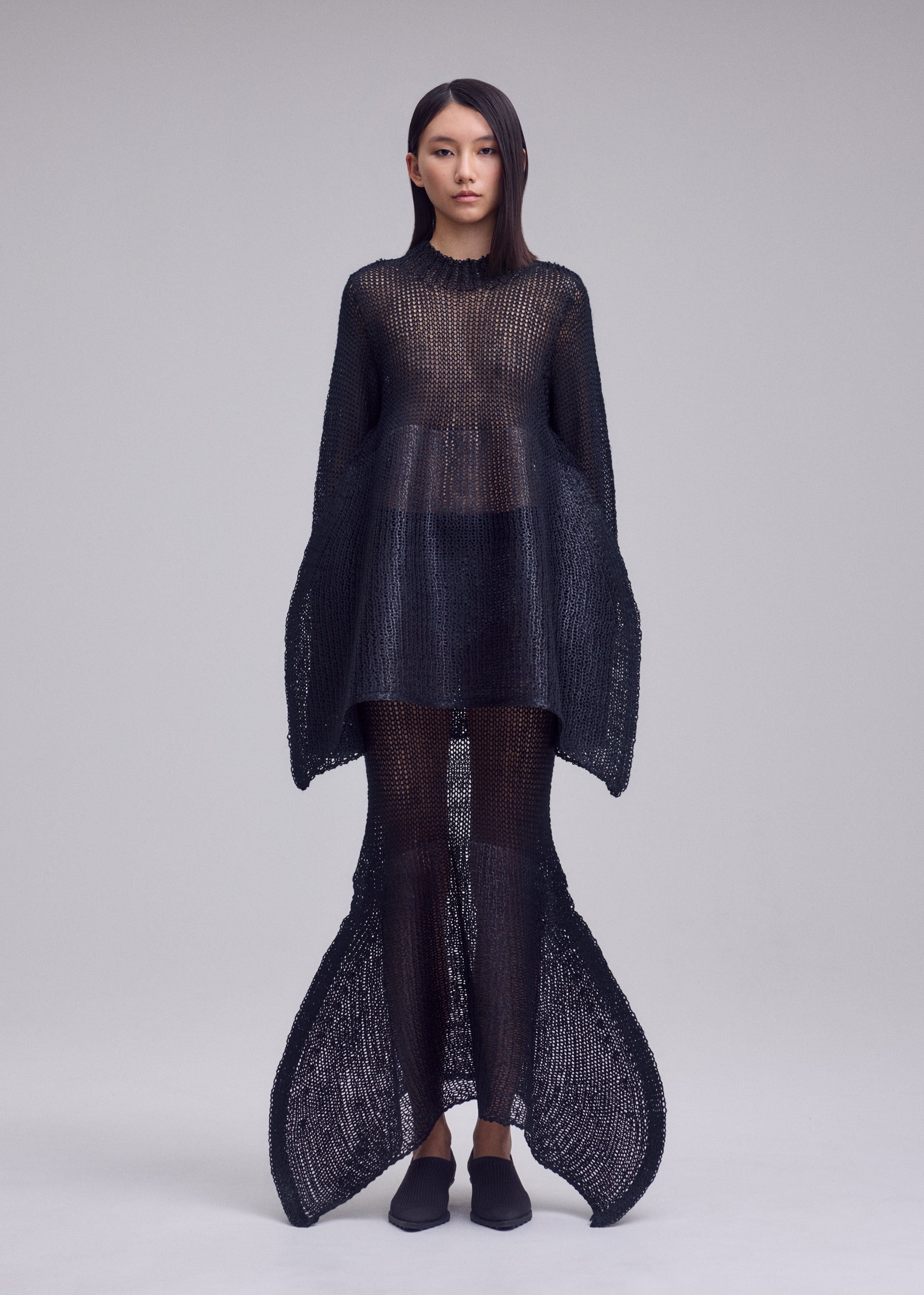 Issey Miyake Panini Pulled IM63332 top black