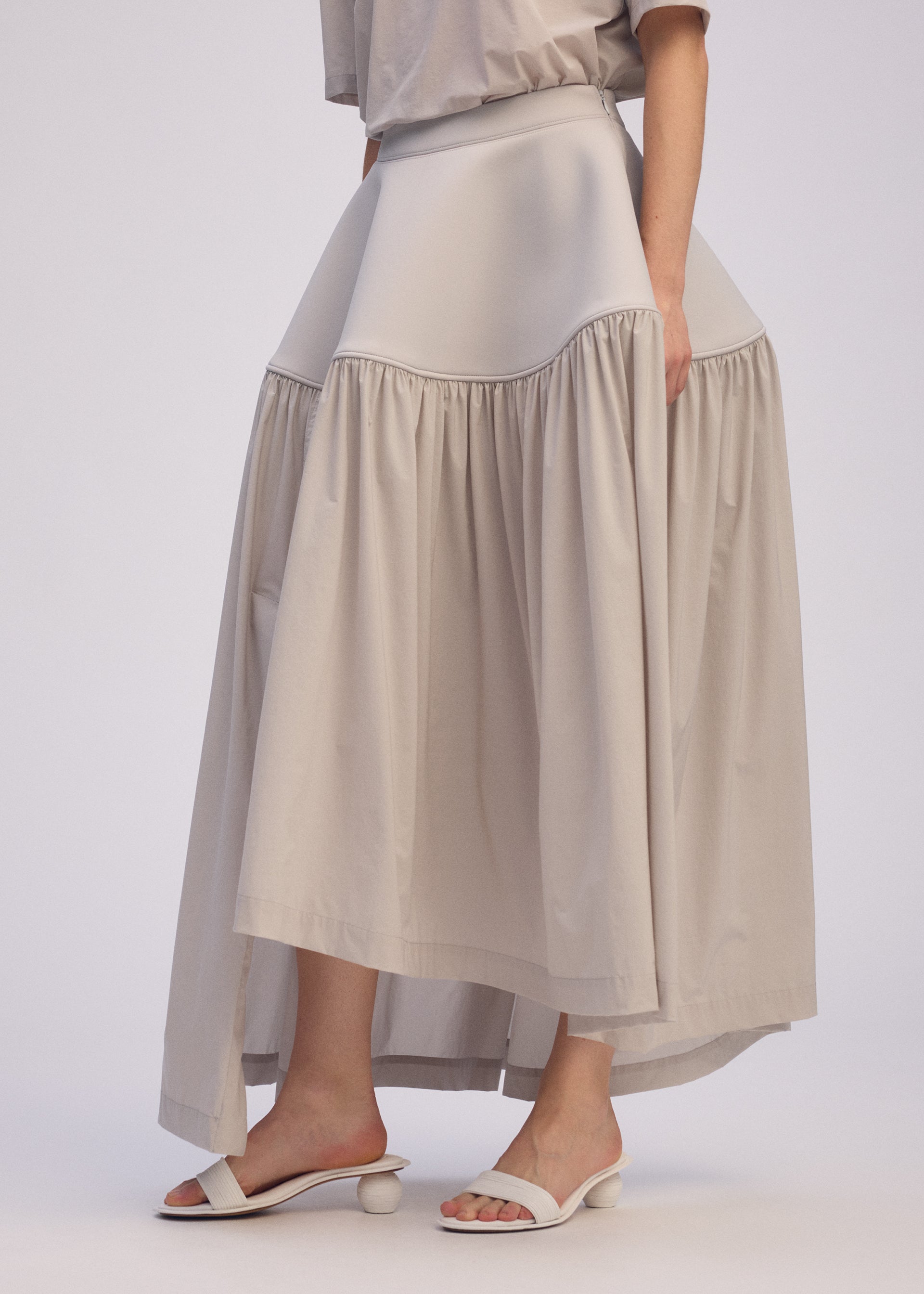 Issey Miyake Mute IM61FG574 sukně Light Gray 1 stretch