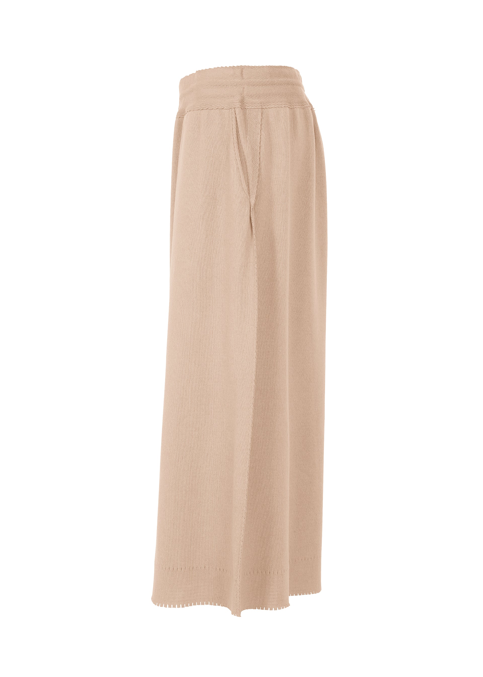 Issey Miyake TYPE-A 003 pletené široké kalhoty světle šedé