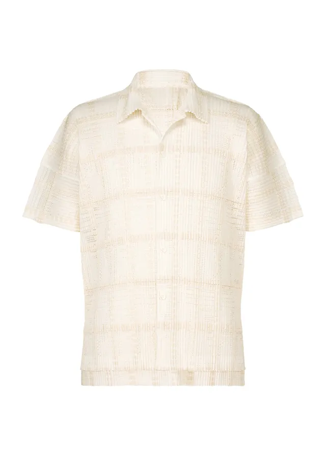 Homme Plissé Issey Miyake Lace Grid košile pánská černá 3
