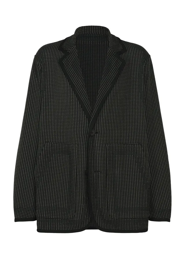 Issey Miyake Type-K 012 pletená bunda černá sashiko