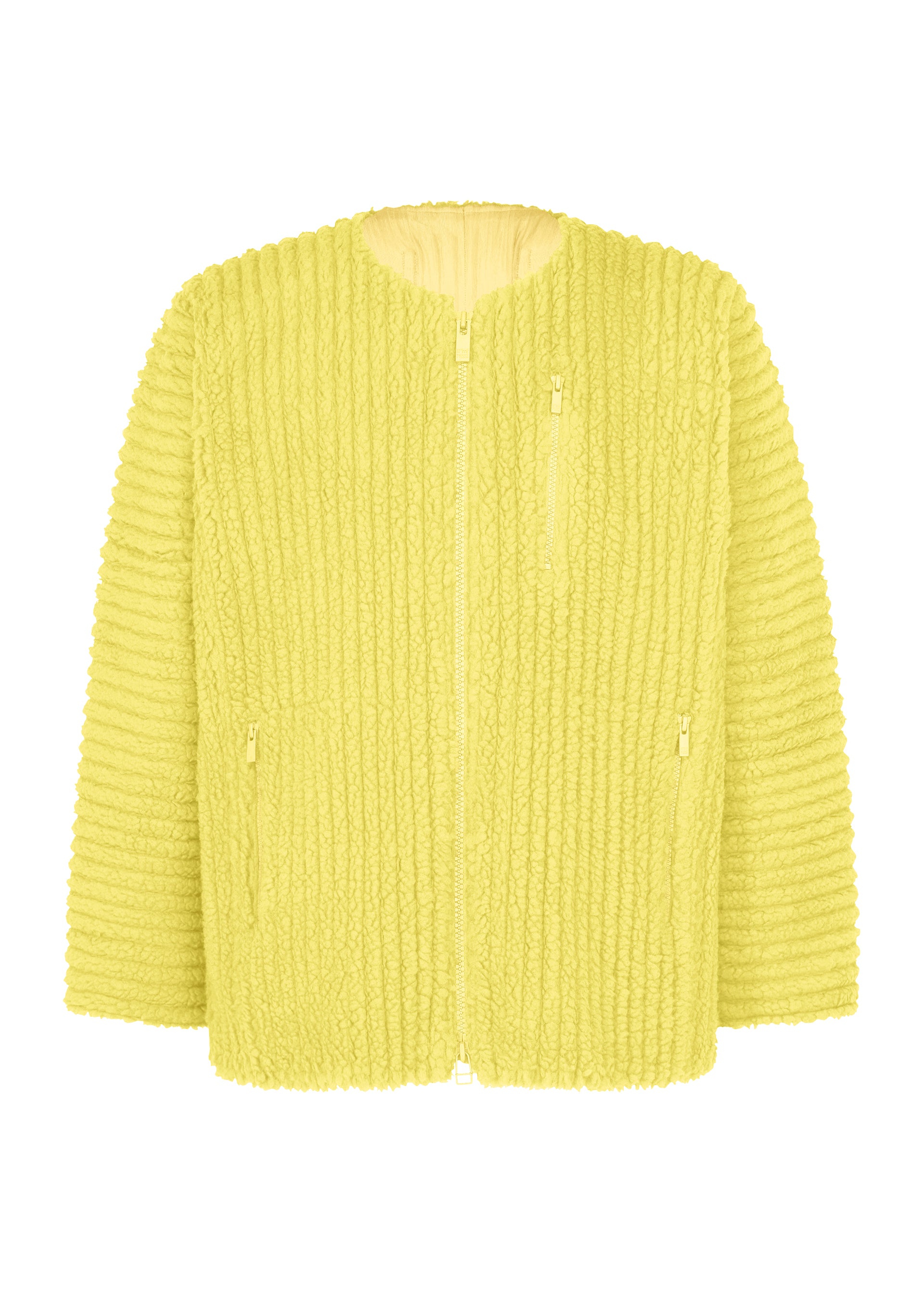 Homme Plissé Issey Miyake Fleece Pleats bunda černá