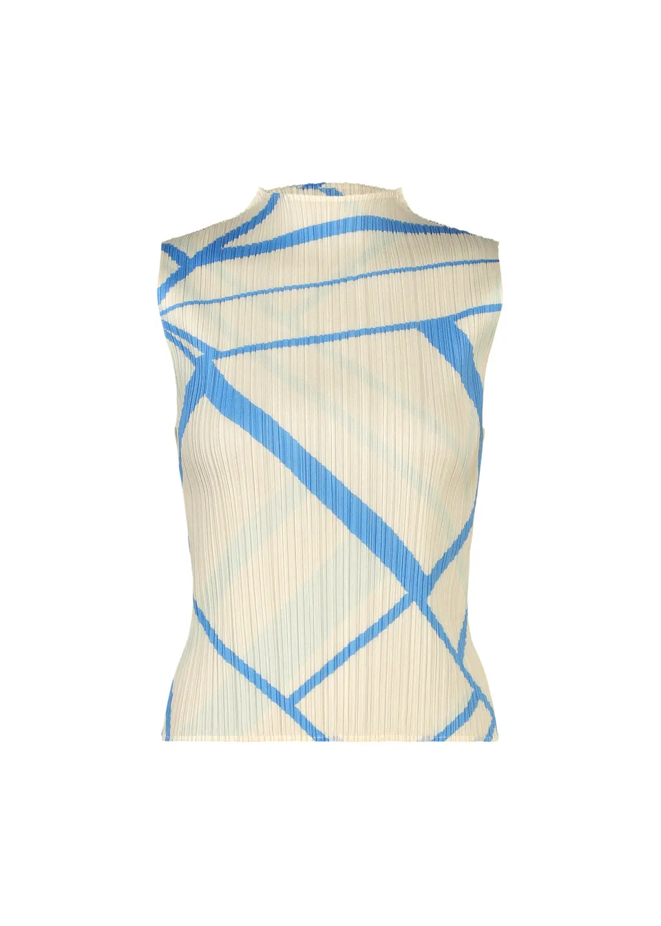 Issey Miyake Fold Line top bílý bez rukávů