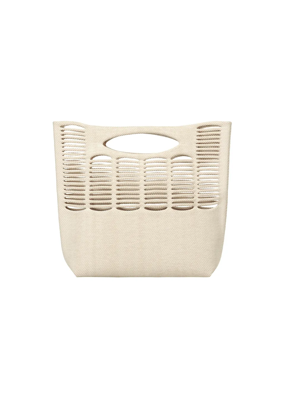 Issey Miyake Mokko Twill pletená taška off white×beige pratelná